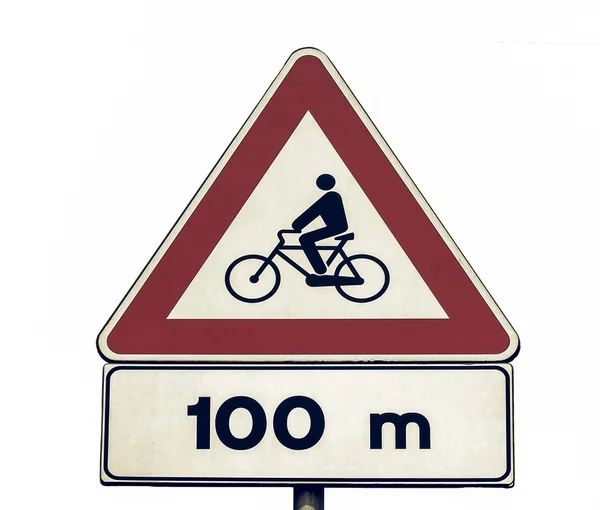ビンテージ自転車標識をお探し — ストック写真