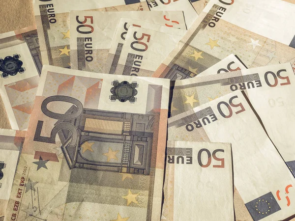 Billetes Vintage de 50 euros — Foto de Stock
