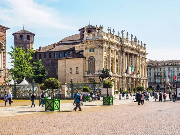 Piazza Castello Torino (Hdr) — Stok fotoğraf