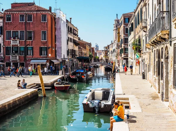 Turistas HDR visitam Veneza — Fotografia de Stock