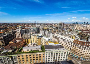 Milano, İtalya (Hdr havadan görünümü)
