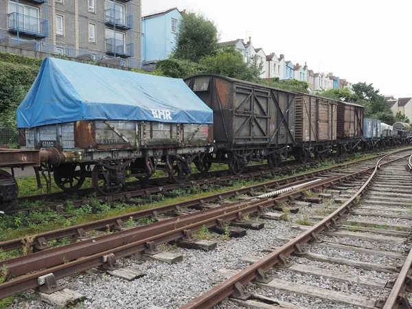 Bristol Harbour old trains in Bristol — Stock Photo, Image