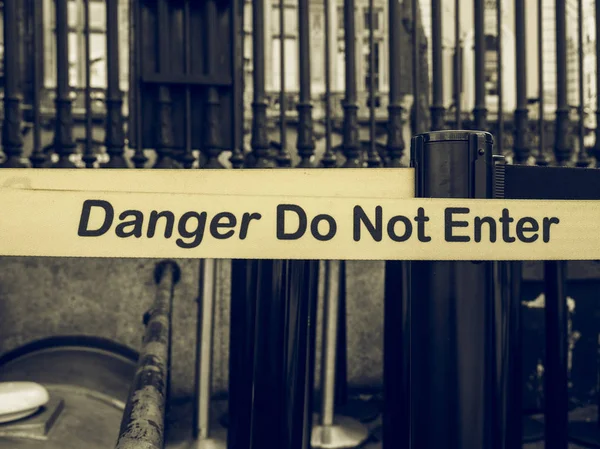 Vintage looking Danger do not enter sign