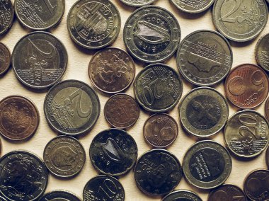 Eski Euro sikkeleri arkaplanı