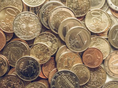 Vintage Euro coins