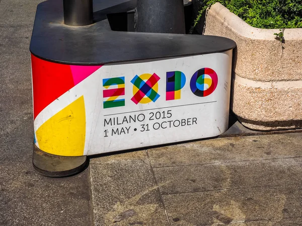 Expo logo in Milan (HDR) — Stock Photo, Image