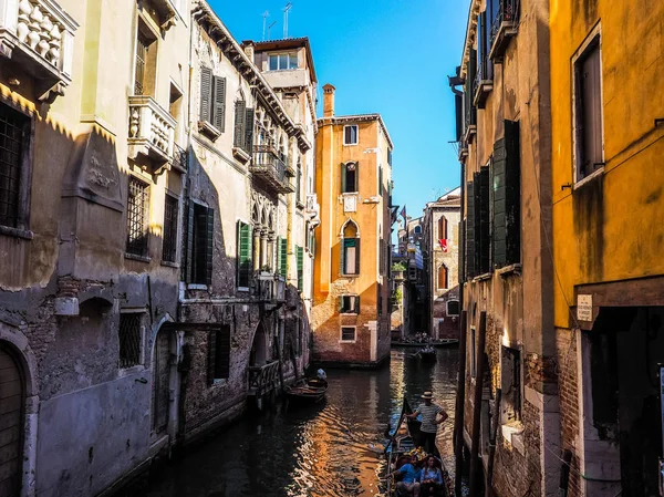 HDR Venedik gelen turist — Stok fotoğraf