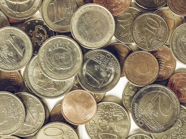 Vintage Euro coins Stock Picture