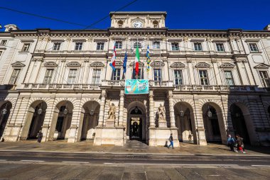 Torino 'daki Palazzo di Citta (HDR)