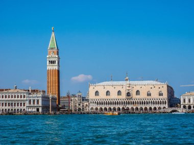 HDR St Mark Meydanı fron Venedik'te San Marco Havzası gördüm