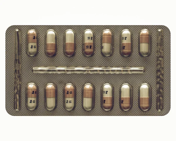 Vintage looking Pill picture — Stock Photo, Image