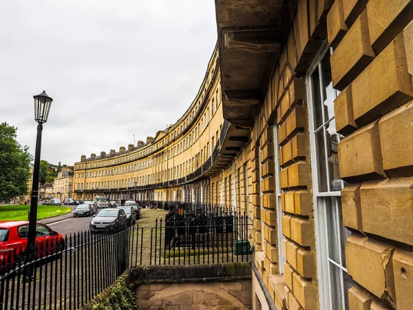 HDR Norfolk Crescent row of terraced houses in Bath — Stock Photo, Image