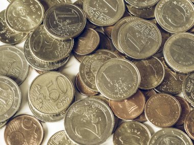 Vintage Euro coins