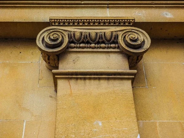 HDR Ionic capital detail — Stock Photo, Image