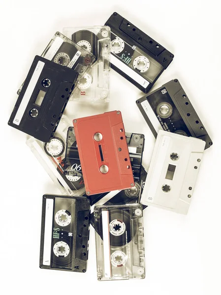 Cassete de fita de aparência vintage — Fotografia de Stock