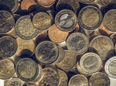 Vintage Euro coins