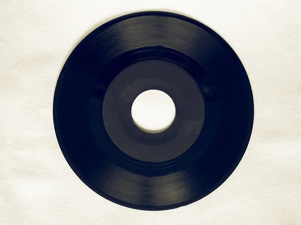 Vintage hledáte jeden vinyl záznam — Stock fotografie