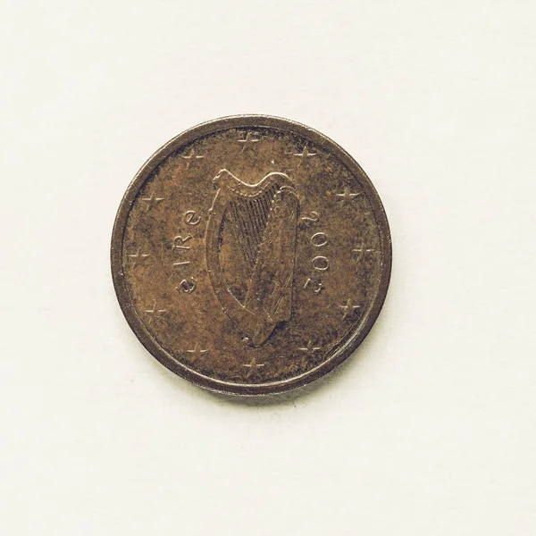 Vintage Ierse 2 cent munt — Stockfoto