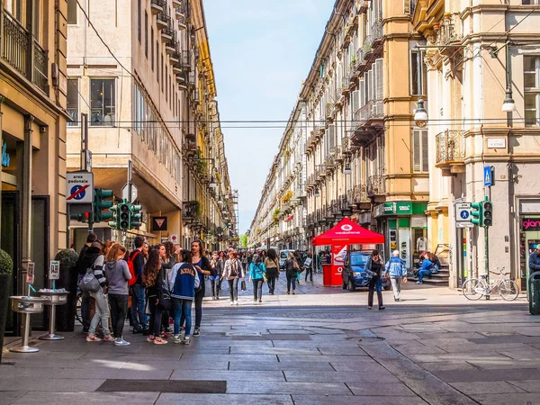 Via Garibaldi Turin (Hdr) — Stok fotoğraf