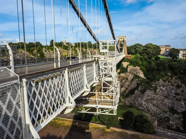 Puente colgante HDR Clifton en Bristol — Foto de Stock