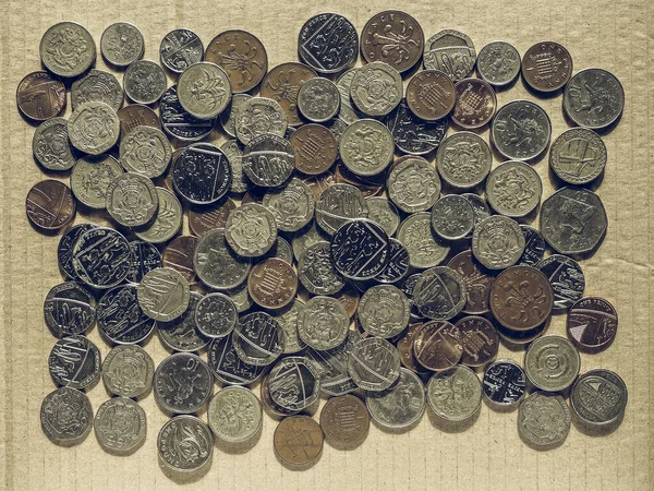 Pièces de monnaie Vintage Pound — Photo