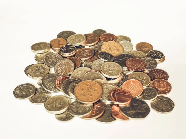 Старовинні монети фунт — стокове фото