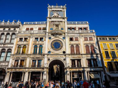 HDR St Mark saat kulesi Venedik