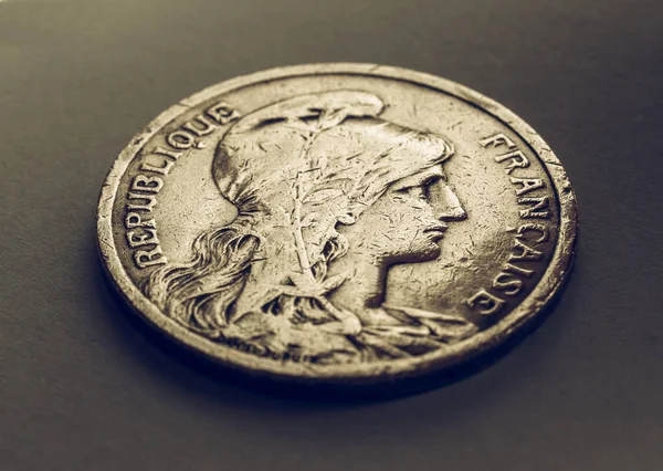 Vintage Frankrike mynt — Stockfoto