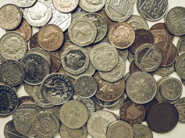 Monedas de Libra Vintage —  Fotos de Stock