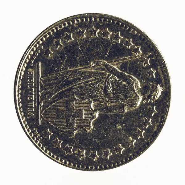 老式的瑞士硬币 — 图库照片