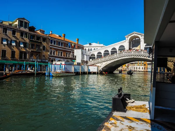 Ponte HDR Rialto em Veneza — Fotografia de Stock