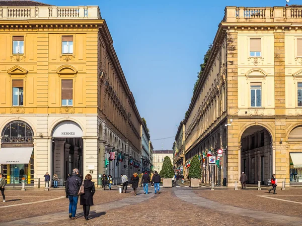 Piazza San Carlo Turin (Hdr) — Stok fotoğraf