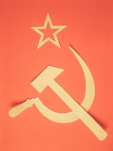 Vintage op zoek Cccp vlag — Stockfoto