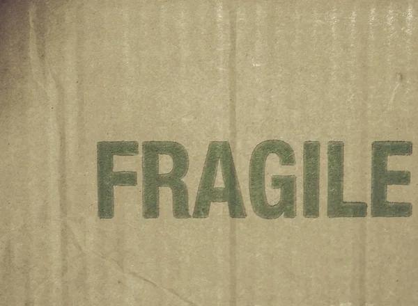 Vintage looking Fragile sign — Stock Photo, Image