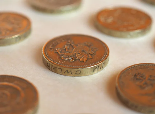 Фунт (Gbp) монету, Сполучене Королівство (Великобританія) — стокове фото