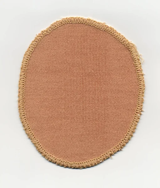 Brown fabric patch — Stock Photo, Image