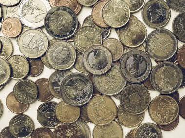 Vintage Euro coins