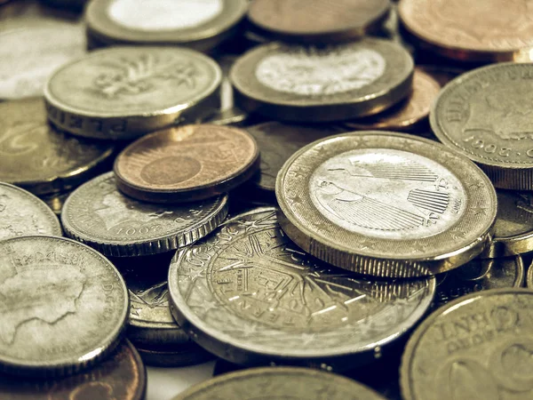 Vintage euron pengar — Stockfoto