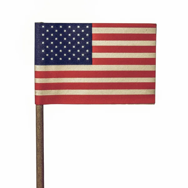 Vintage op zoek Amerikaanse vlag — Stockfoto