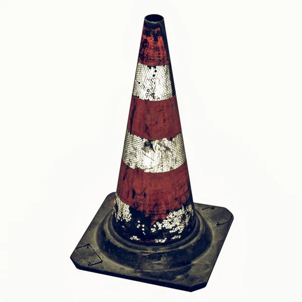Vintage uitziende Traffic cone — Stockfoto