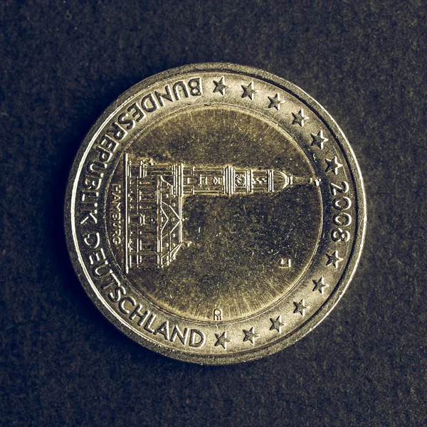 Vintage Euro coins — Stok fotoğraf