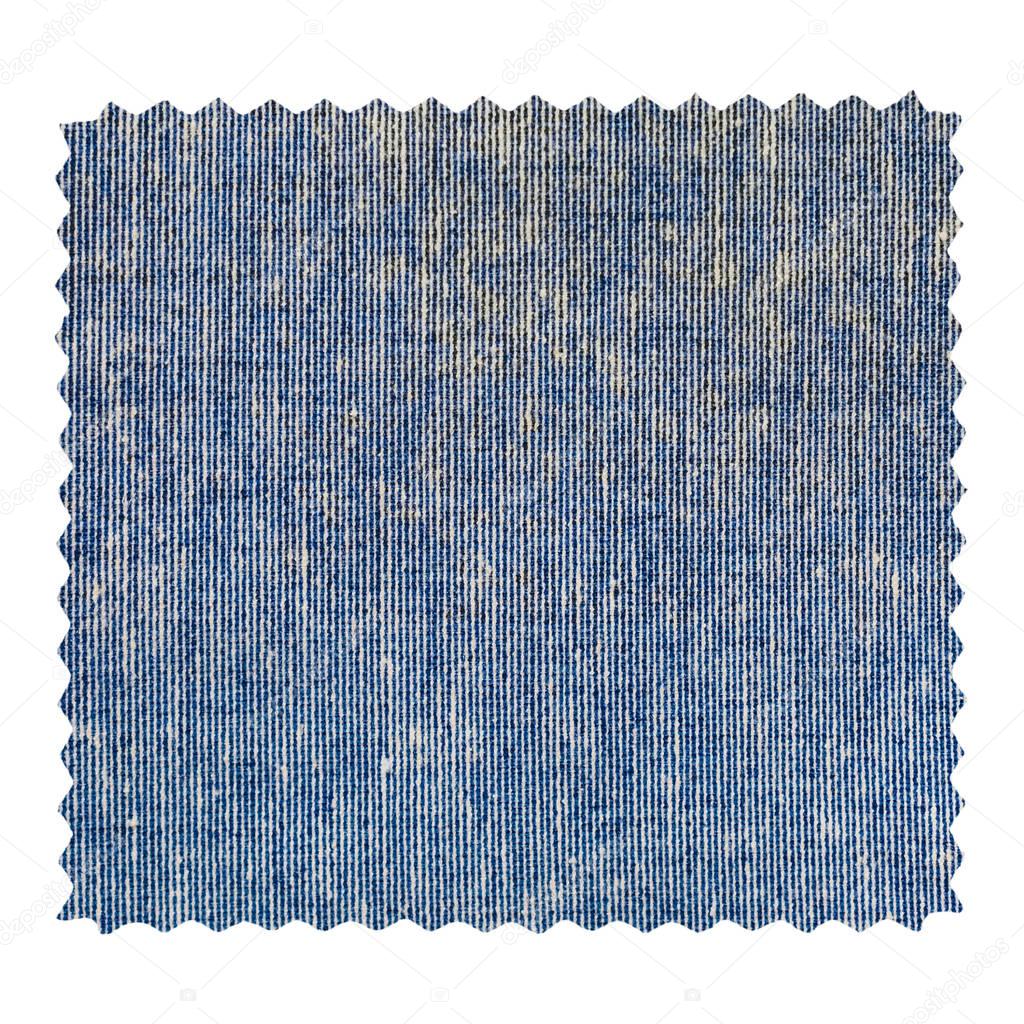 Blue jeans zigzag fabric sample