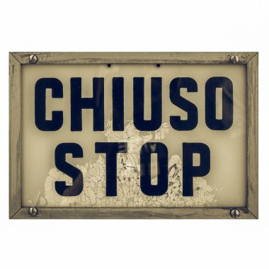 Vintage bir dur işareti arıyorsunuz