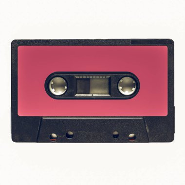 Teyp kaset pembe etiket seyir vintage