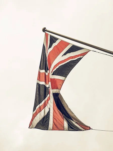 Vintage ser brittiska flaggan — Stockfoto