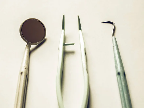 Vintage looking Dentist tools — Stock Photo, Image
