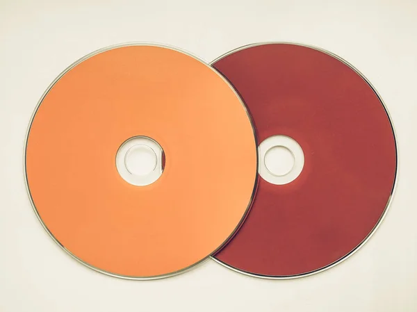 Vintage patrząc CD lub DVD — Zdjęcie stockowe