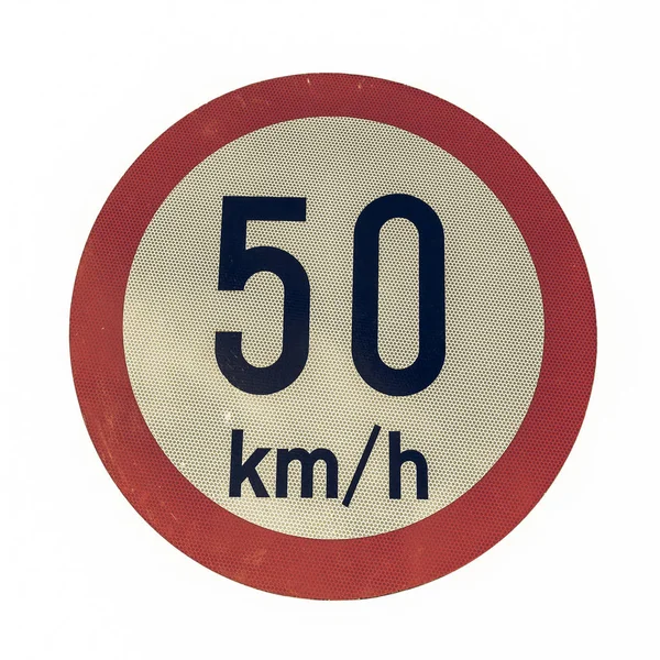 Vintage looking Speed limit sign — Stock Photo, Image