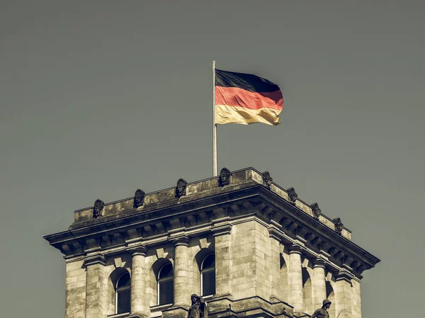 Vintage looking German flag — Stock Photo, Image