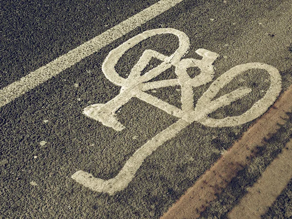 Vintage ser tecken på cykel — Stockfoto